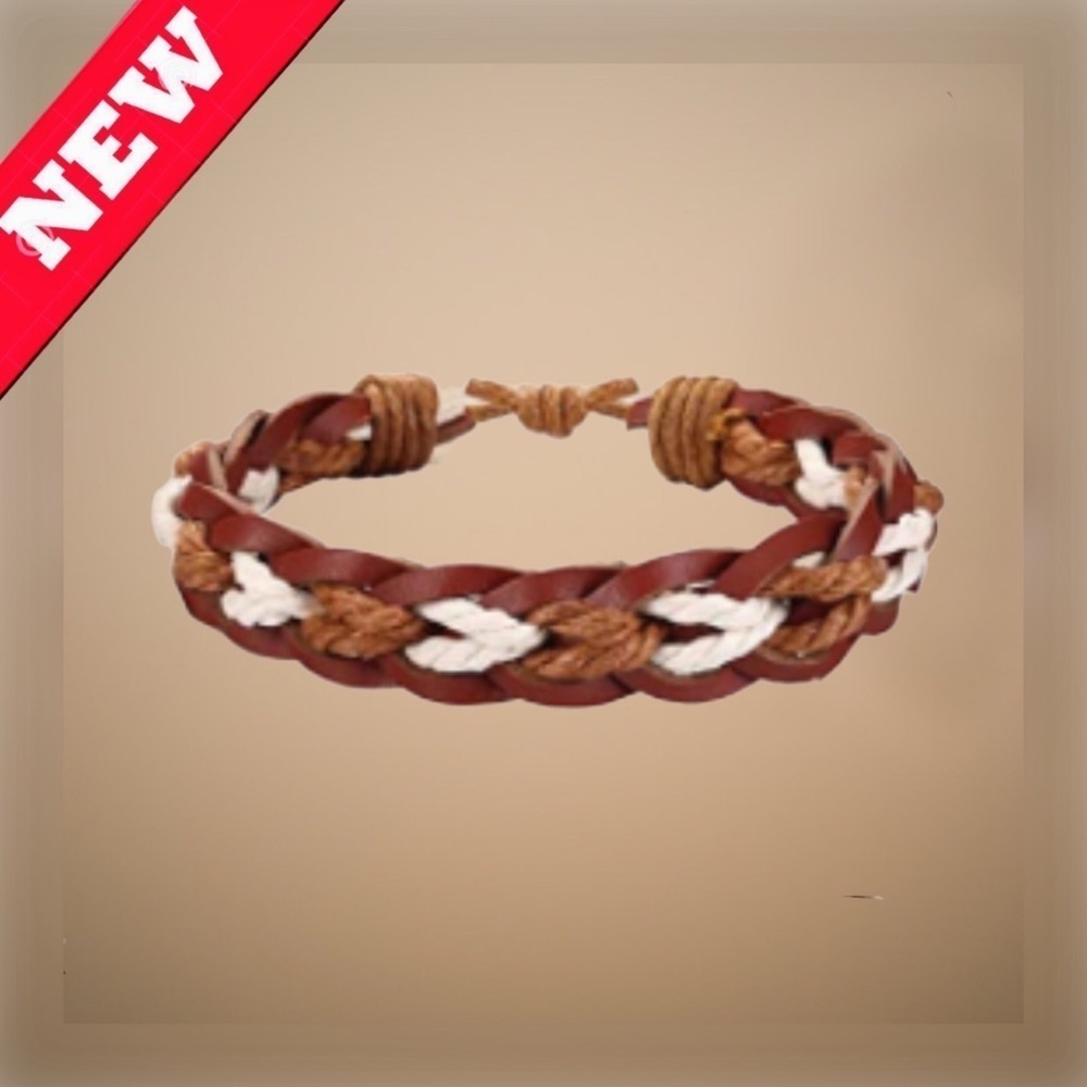 🆕 SALIMUE || Men/Women 8.5” Handmade Adjustable Leather Cuff Bracelet-